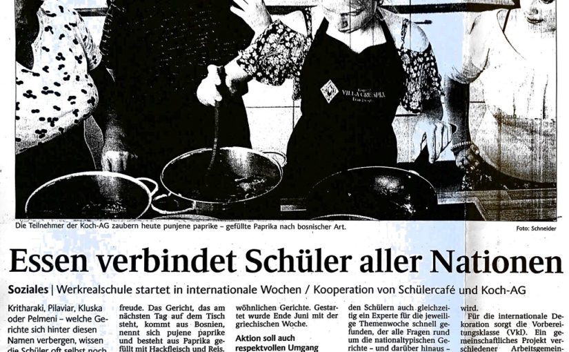 Essen verbindet Schüler aller Nationen